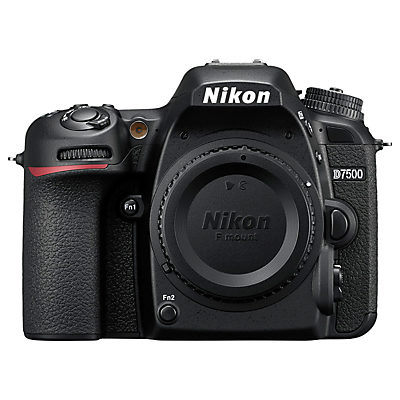 Nikon D7500 DSLR Camera, 20.9 MP, 4K UHD, Wi-Fi, Bluetooth, 3.2 Tiltable Touch Screen, Body Only, Black Nikon D7500 DSLR Camera, 20.9 MP, 4K UHD, Wi-Fi, Bluetooth, 3.2 Tiltable Touch Screen, Body Only, Black